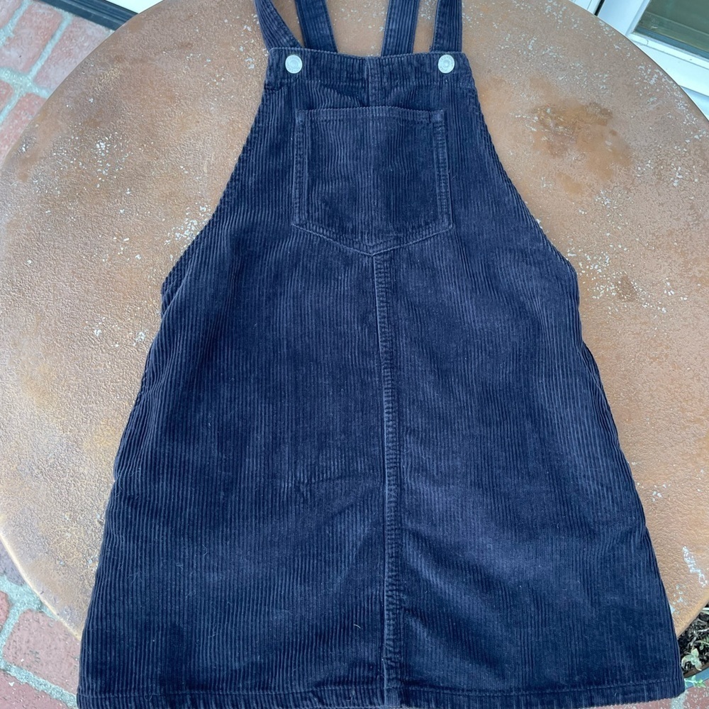 Topshop navy blue corduroy dress